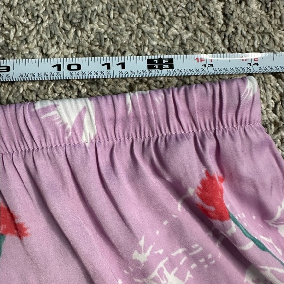 Josie Natori meadow sunrise pajama and robe set Small purple floral satin tank - Picture 16 of 16